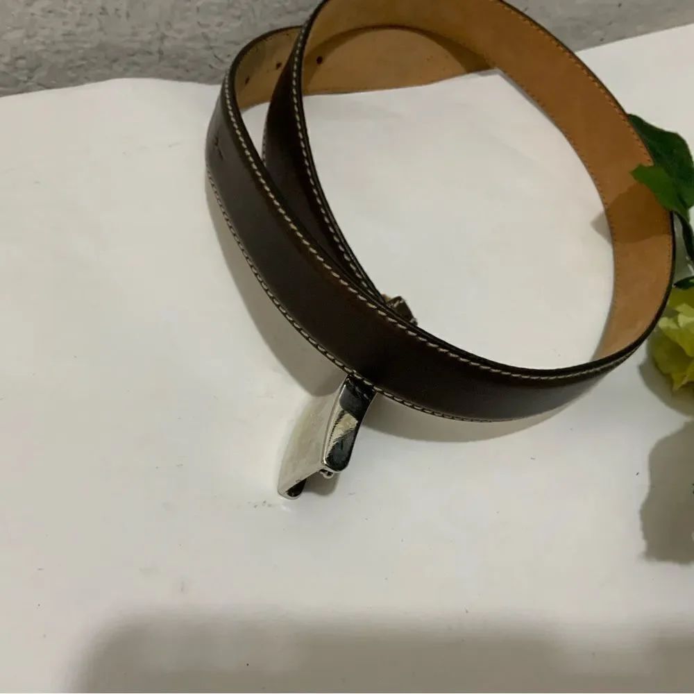 Harold Powell Leather Belt Made in Italy  Brown small